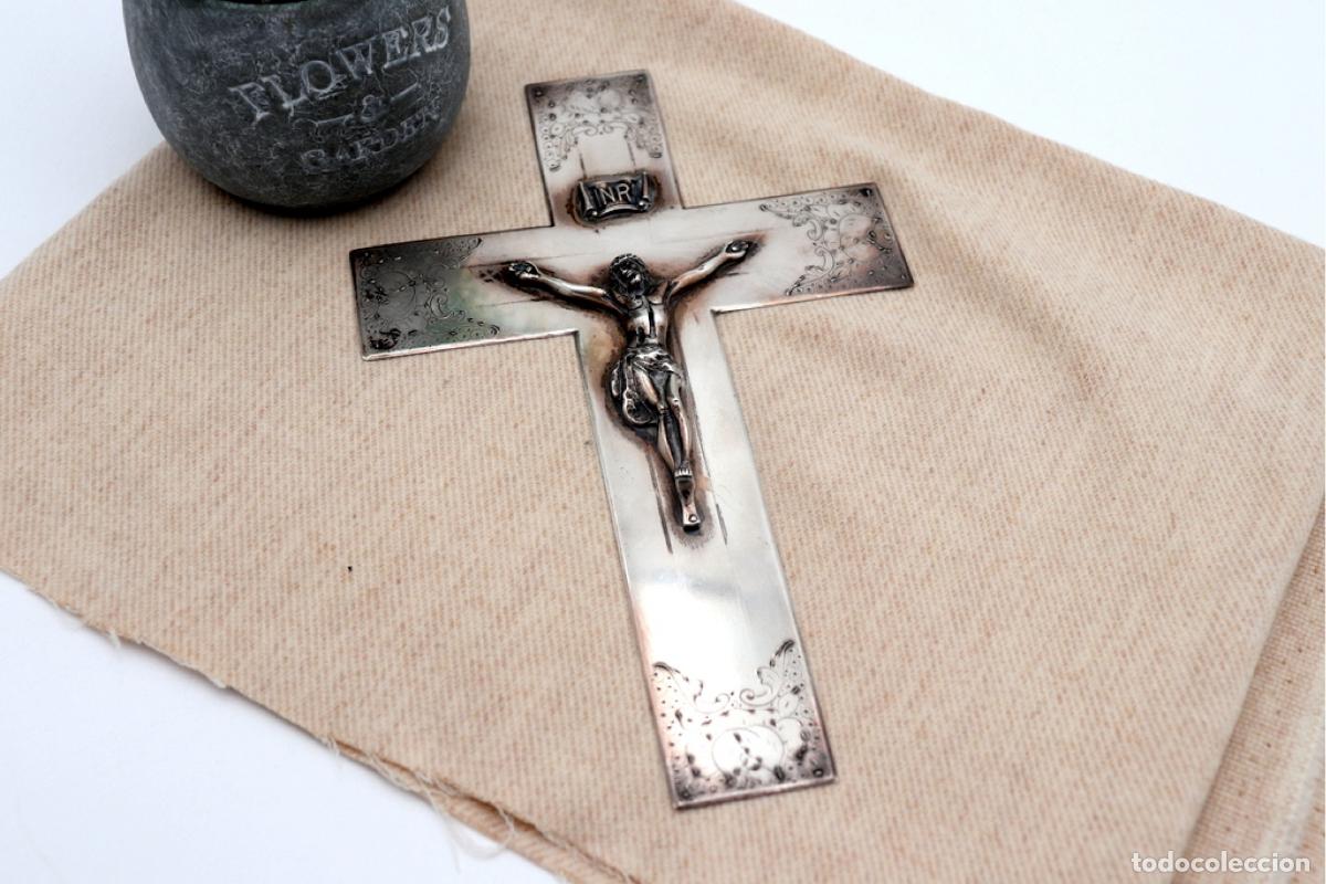 Antig&uuml;edades: Crucifijo de plata - Foto 5