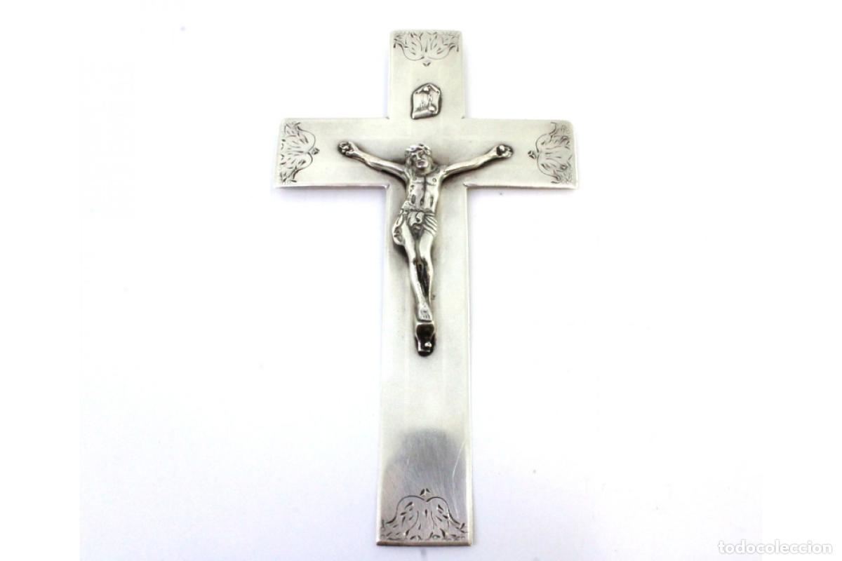 Antig&uuml;edades: Crucifijo de plata - Foto 2