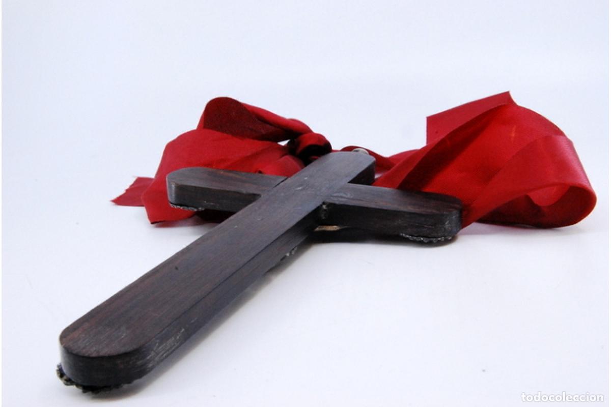 Antig&uuml;edades: Crucifijo en madera y plata - Foto 6