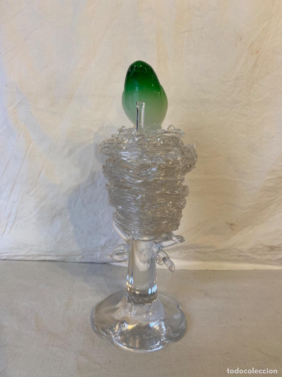 Antig&uuml;edades: PIEZA DE CRISTAL DE MURANO FIRMADA. - Foto 3