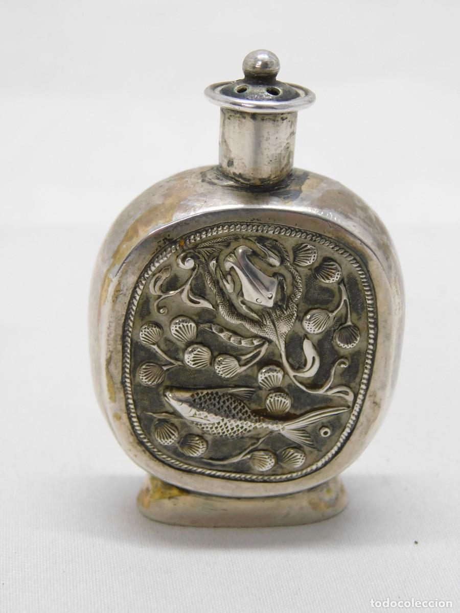 Antig&uuml;edades: ANTIGUO RECIPIENTE TIBETANO DE PLATA - Foto 3