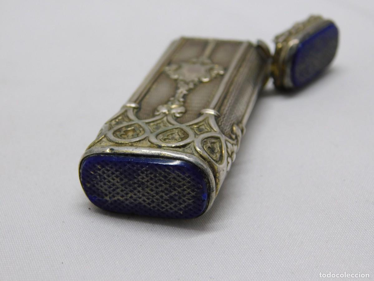 Antig&uuml;edades: ANTIGUO CERILLERO DE PLATA Y LAPISL&Aacute;ZULI - Foto 8