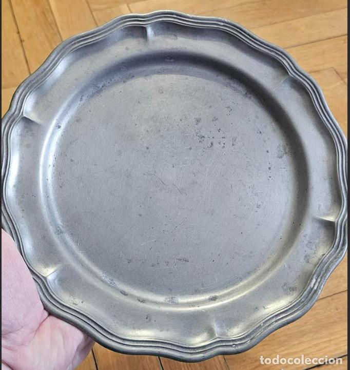 Antig&uuml;edades: Antiguo plato centroeuropeo de esta&ntilde;o - Foto 1