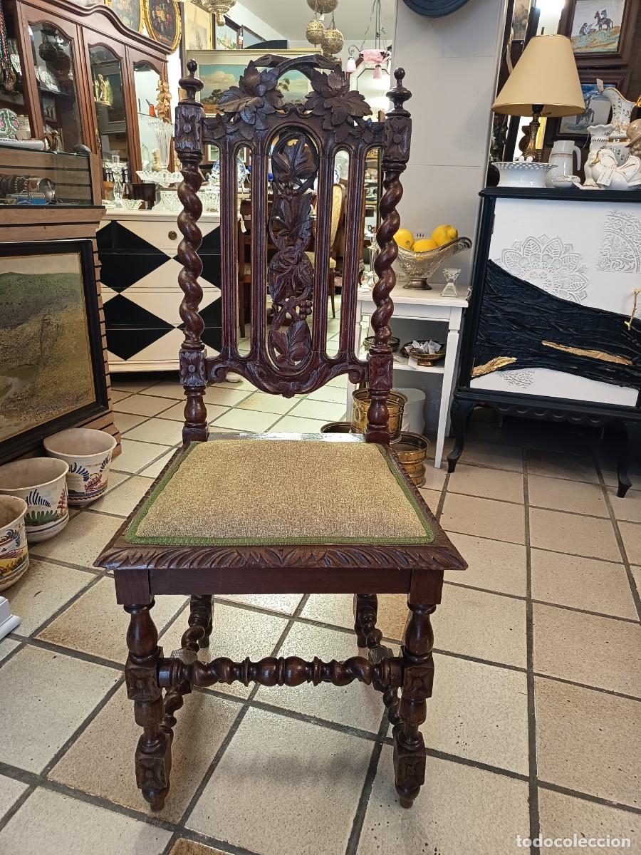 Antig&uuml;edades: Silla antigua de roble - Foto 1