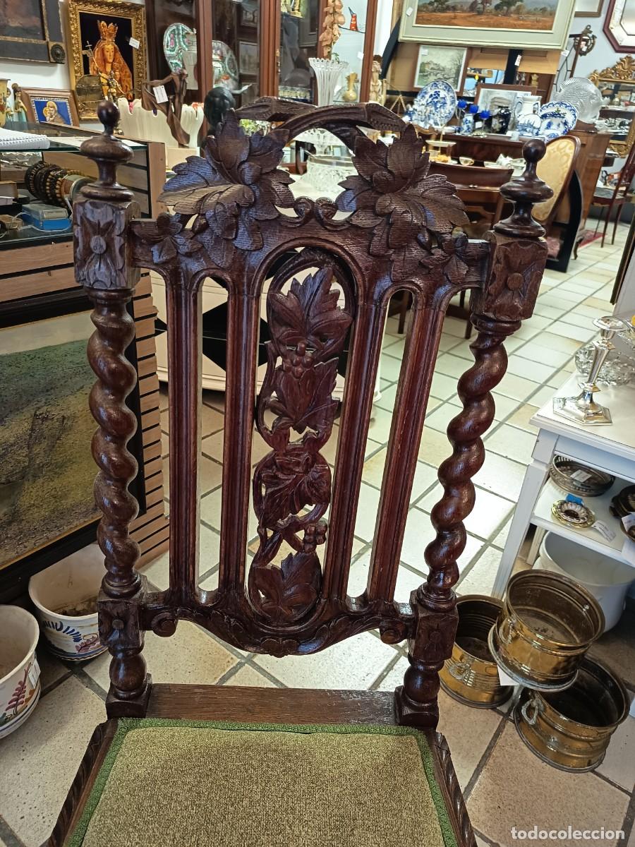 Antig&uuml;edades: Silla antigua de roble - Foto 3