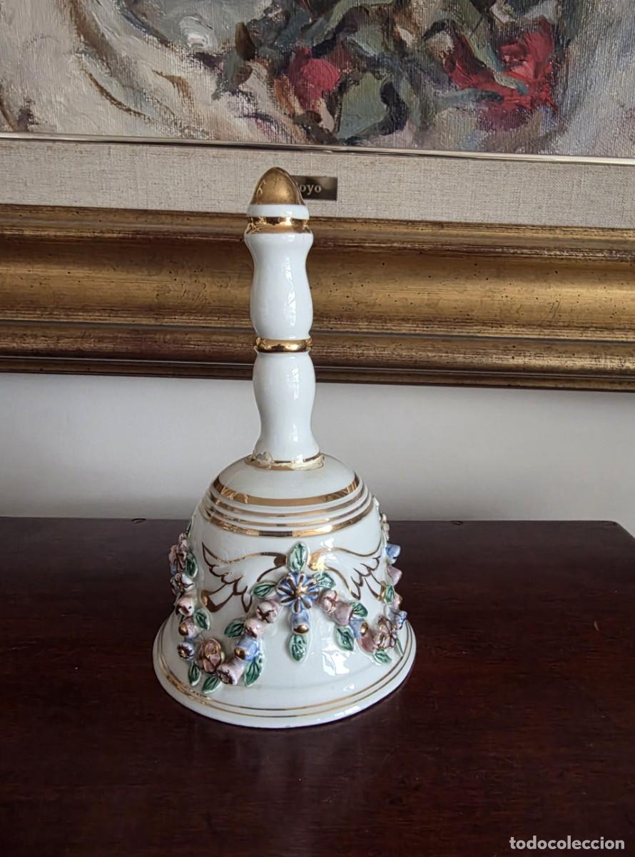 Antig&uuml;edades: DELICADA CAMPANA EST ROCOC&Oacute;. 15,5 CM - Foto 5