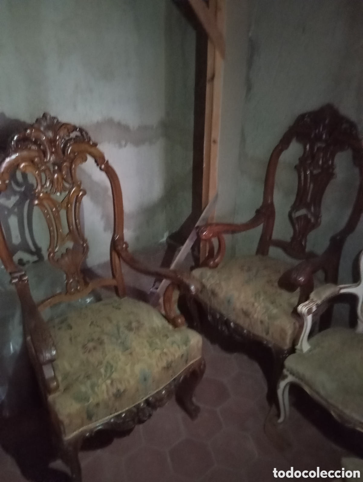 Antig&uuml;edades: Comedor siglo XIX. Mesa y sillas - Foto 2
