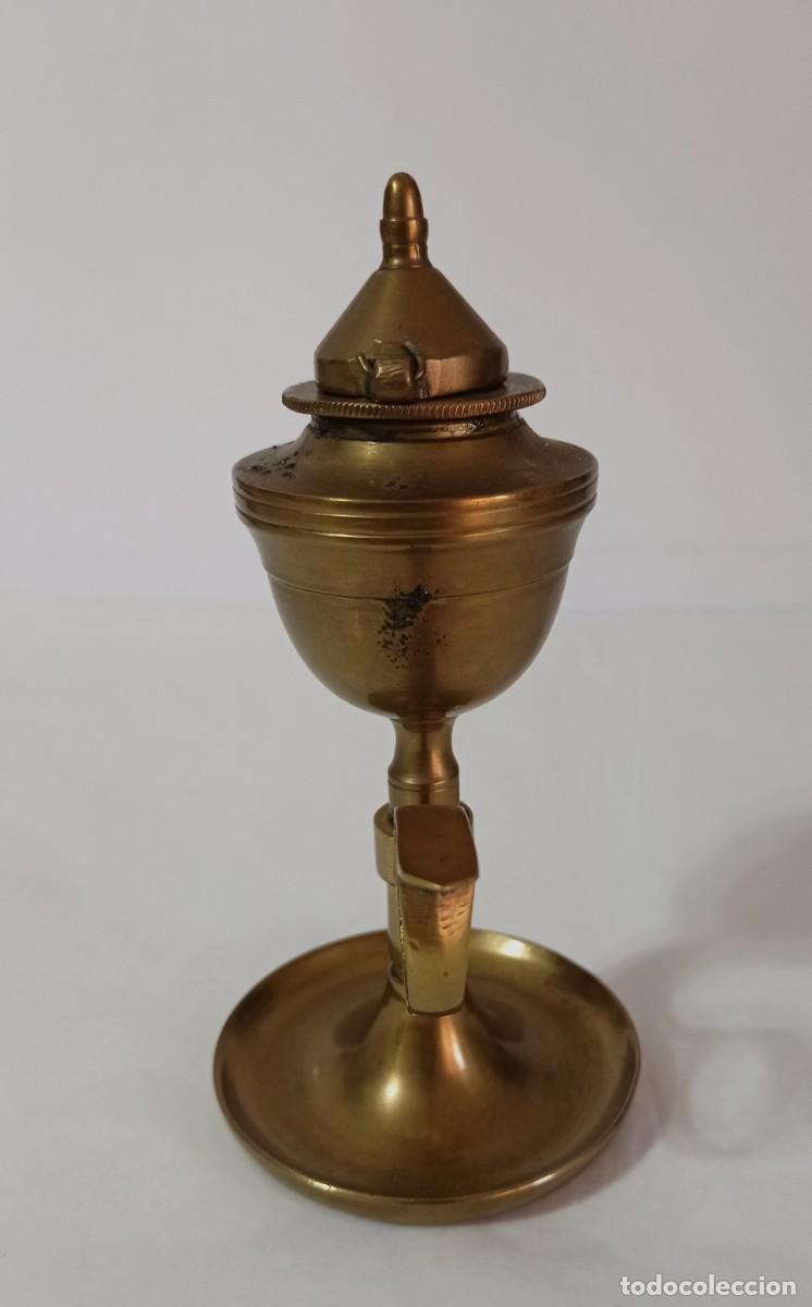 Antig&uuml;edades: QUINQUE DE ACEITE EN LAT&Oacute;N TIPO PALMATORIA - Foto 2