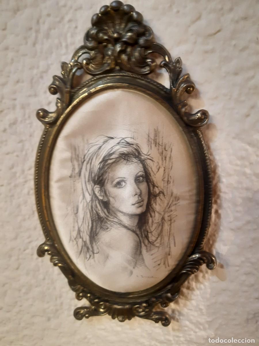 Antig&uuml;edades: CORNUCOPIAS CON IMAGENES EN SEDA. - Foto 2