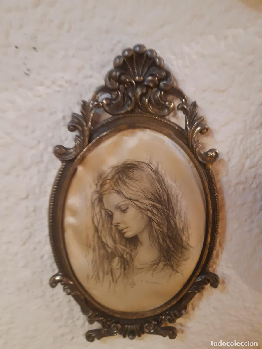 Antig&uuml;edades: CORNUCOPIAS CON IMAGENES EN SEDA. - Foto 3