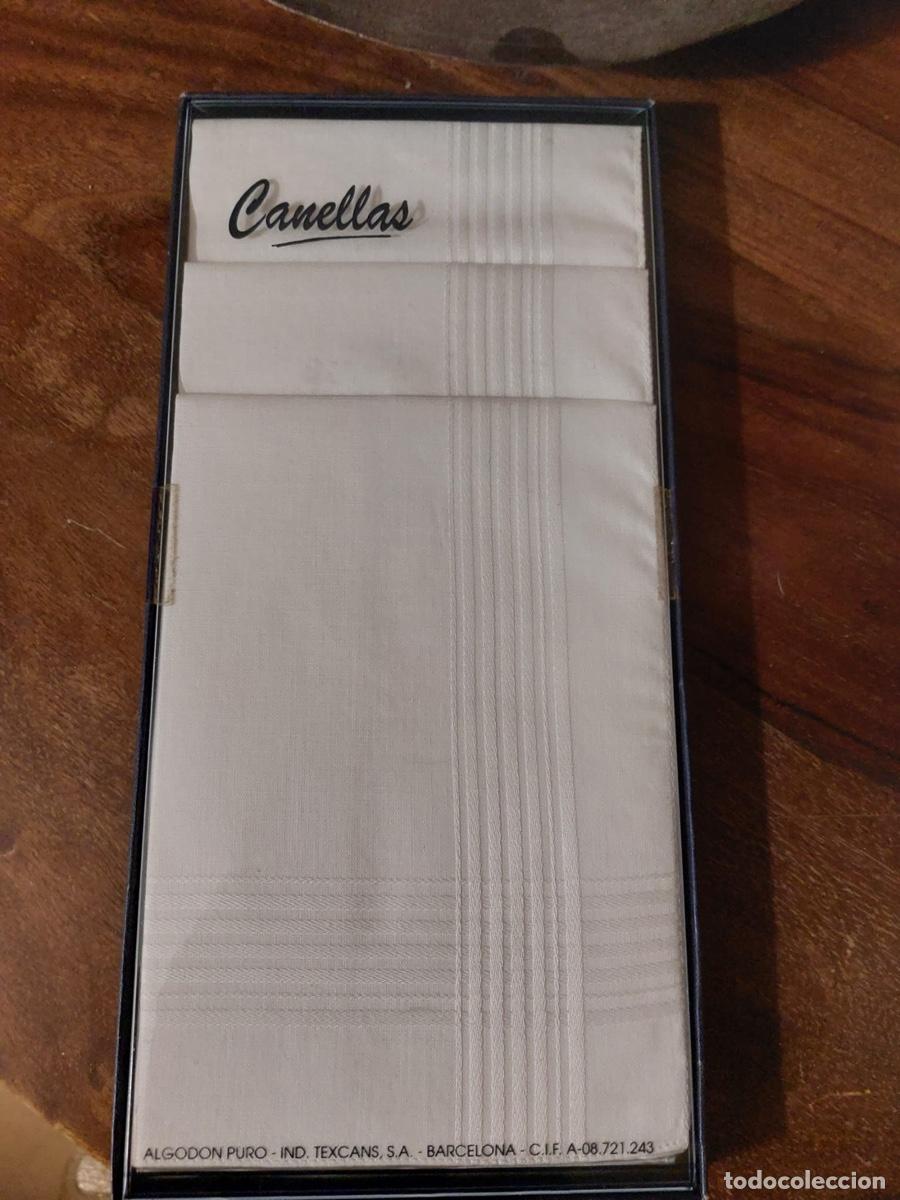 Antig&uuml;edades: CAJA PA&Ntilde;UELOS ALGODON CA&Ntilde;ELLAS - Foto 1