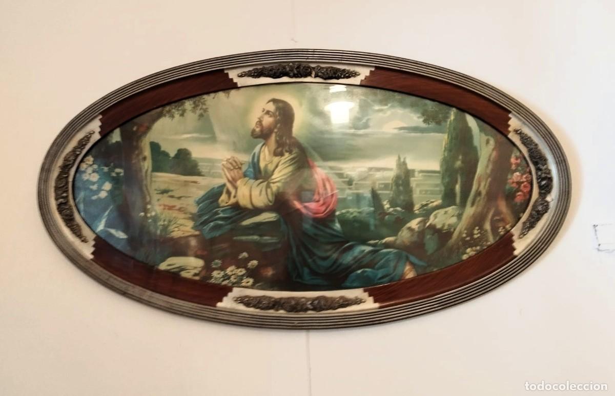 Antig&uuml;edades: CUADRO DEL CORAZON DE JESUS ANTIGUO. - Foto 1
