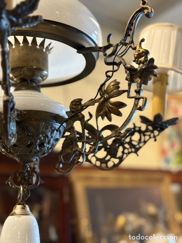 Antig&uuml;edades: L&aacute;mpara Antigua Tipo Quinqu&eacute; - Foto 12