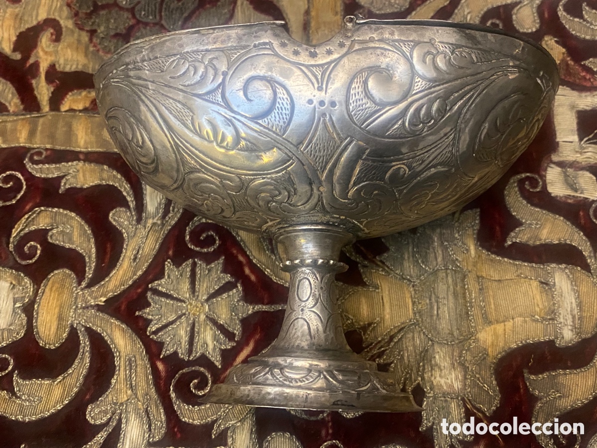 Antig&uuml;edades: Naveta de plata. Siglo XVII. - Foto 8