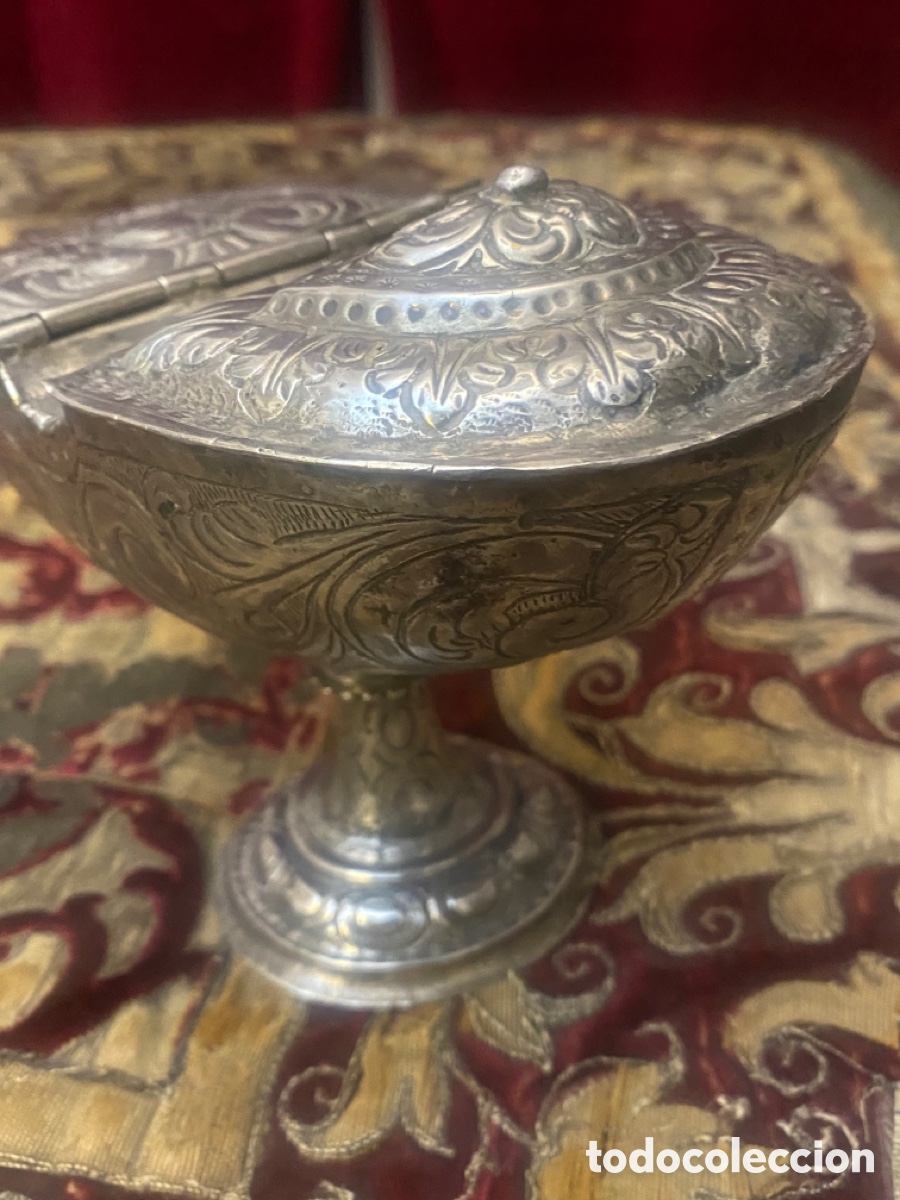 Antig&uuml;edades: Naveta de plata. Siglo XVII. - Foto 15