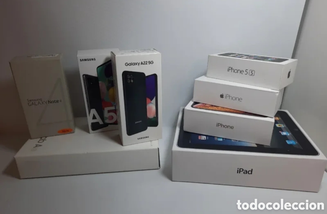 Antig&uuml;edades: Lote 8 Cajas Samsung y Apple - Foto 1