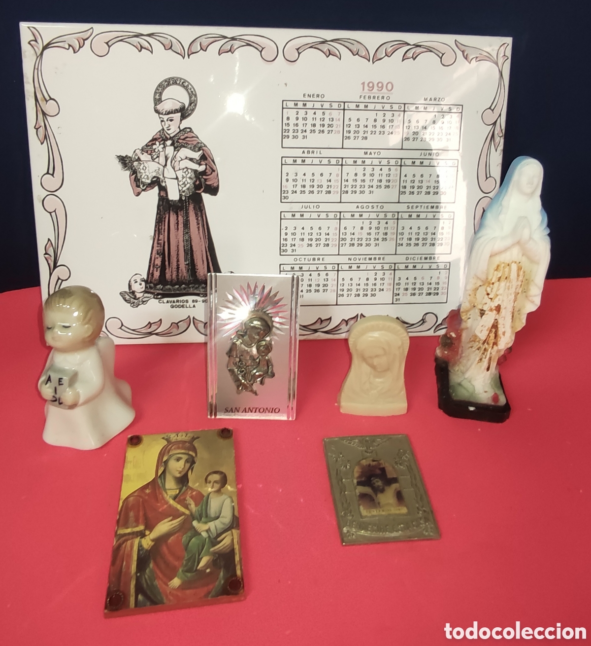 Antig&uuml;edades: Lote de art&iacute;culos religiosos - Foto 1