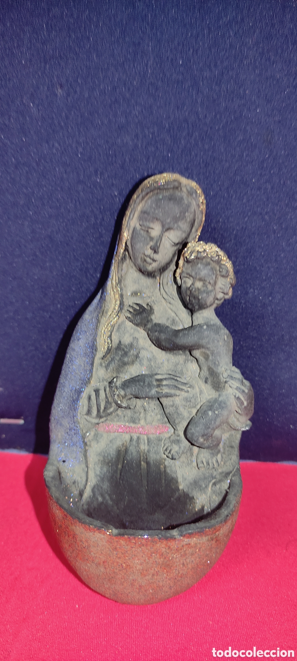Antig&uuml;edades: Antiguo Virgen y ni&ntilde;o,v benditera - Foto 4