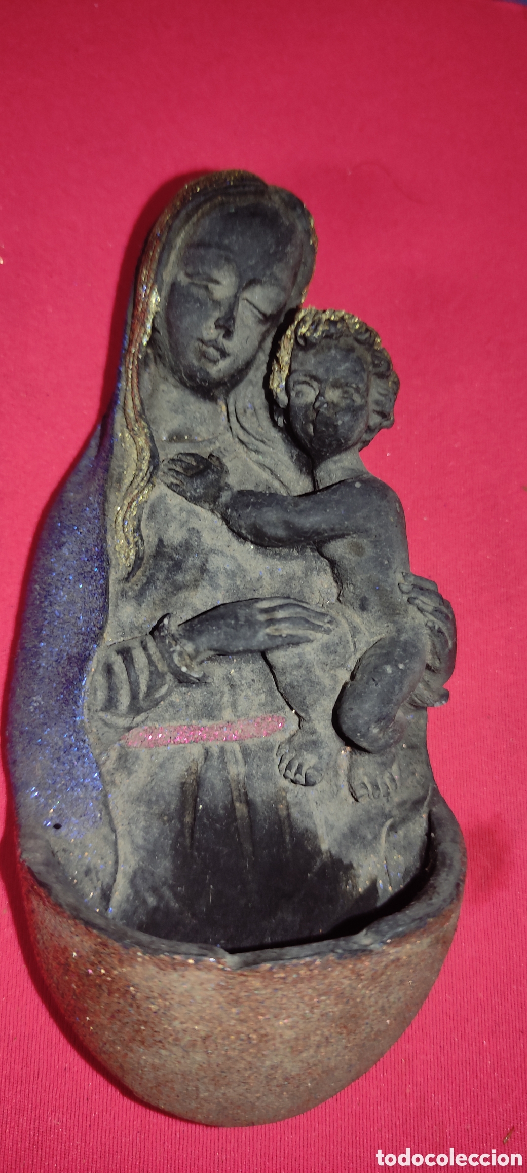 Antig&uuml;edades: Antiguo Virgen y ni&ntilde;o,v benditera - Foto 5