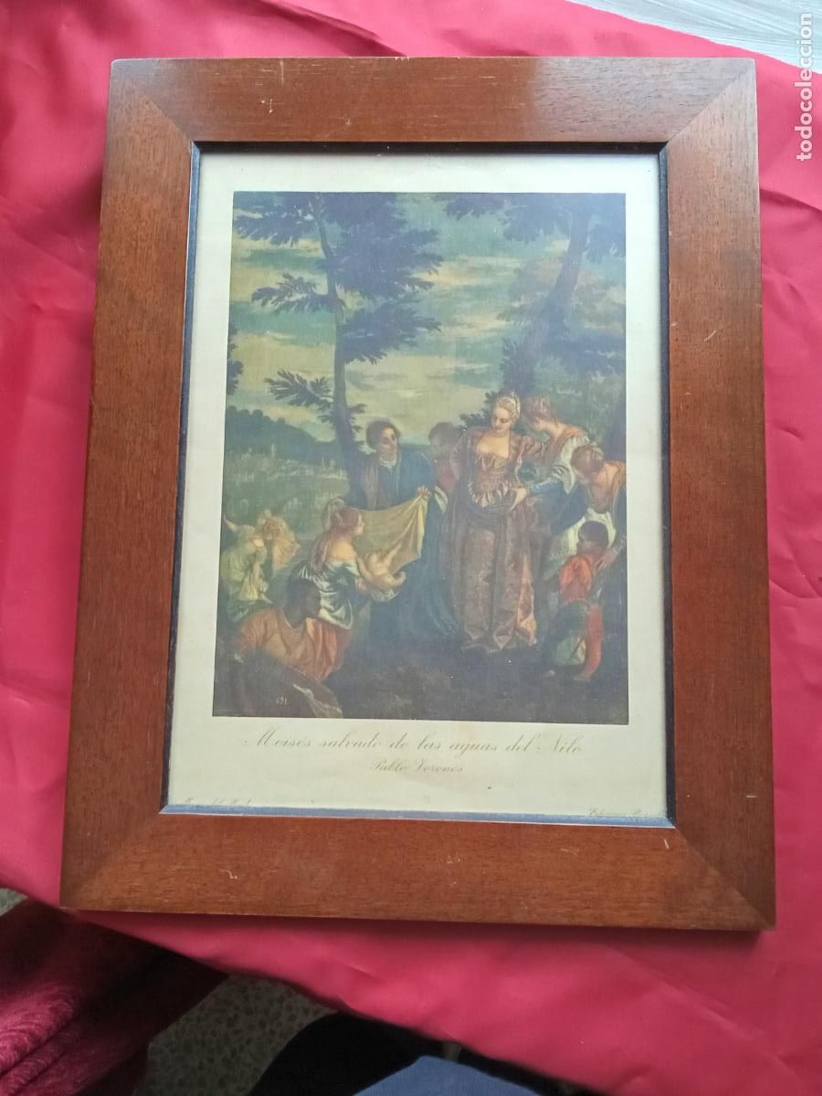 Antig&uuml;edades: L&aacute;mina Museo del Prado Moises, Pablo Veron&eacute;s S-36