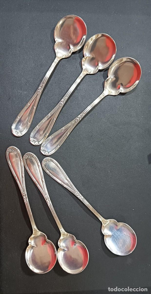 Antig&uuml;edades: CUCHARAS DE HELADO 6 SERVICIOS PLATA - Foto 1