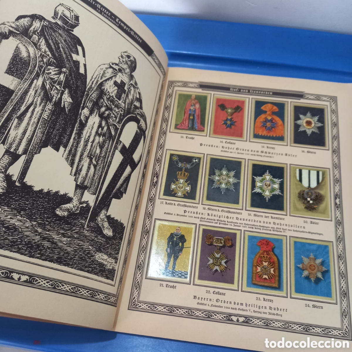 Antiques: ANTIGUO ALBUM CROMOS MEDALLAS MILITARES COMPLETO DIFICIL NO COMUN