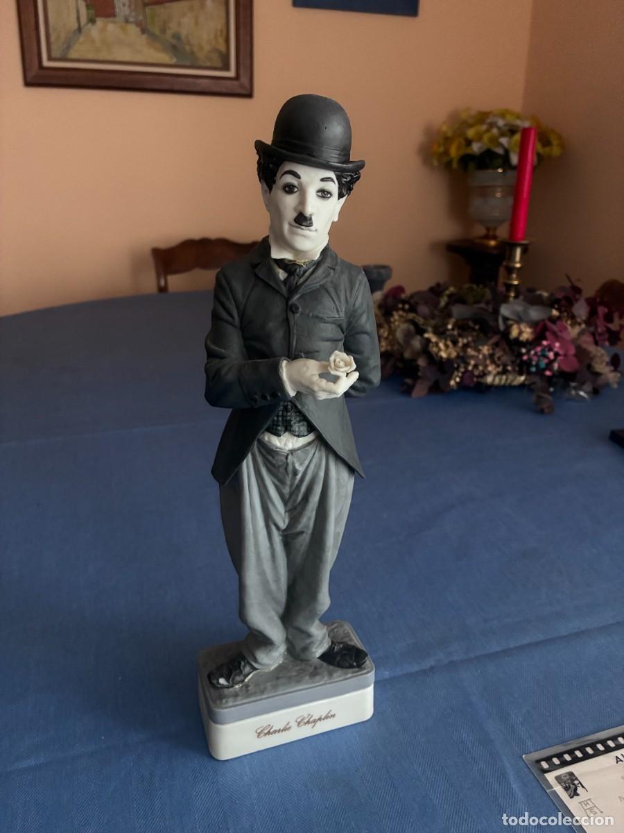 Antig&uuml;edades: Estatuilla Charles Chaplin Algora Porcelana - Foto 1