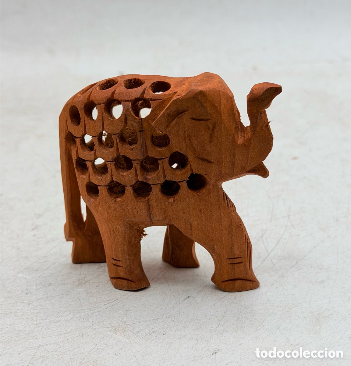 Antig&uuml;edades: Figura de Elefante de Madera - Foto 2