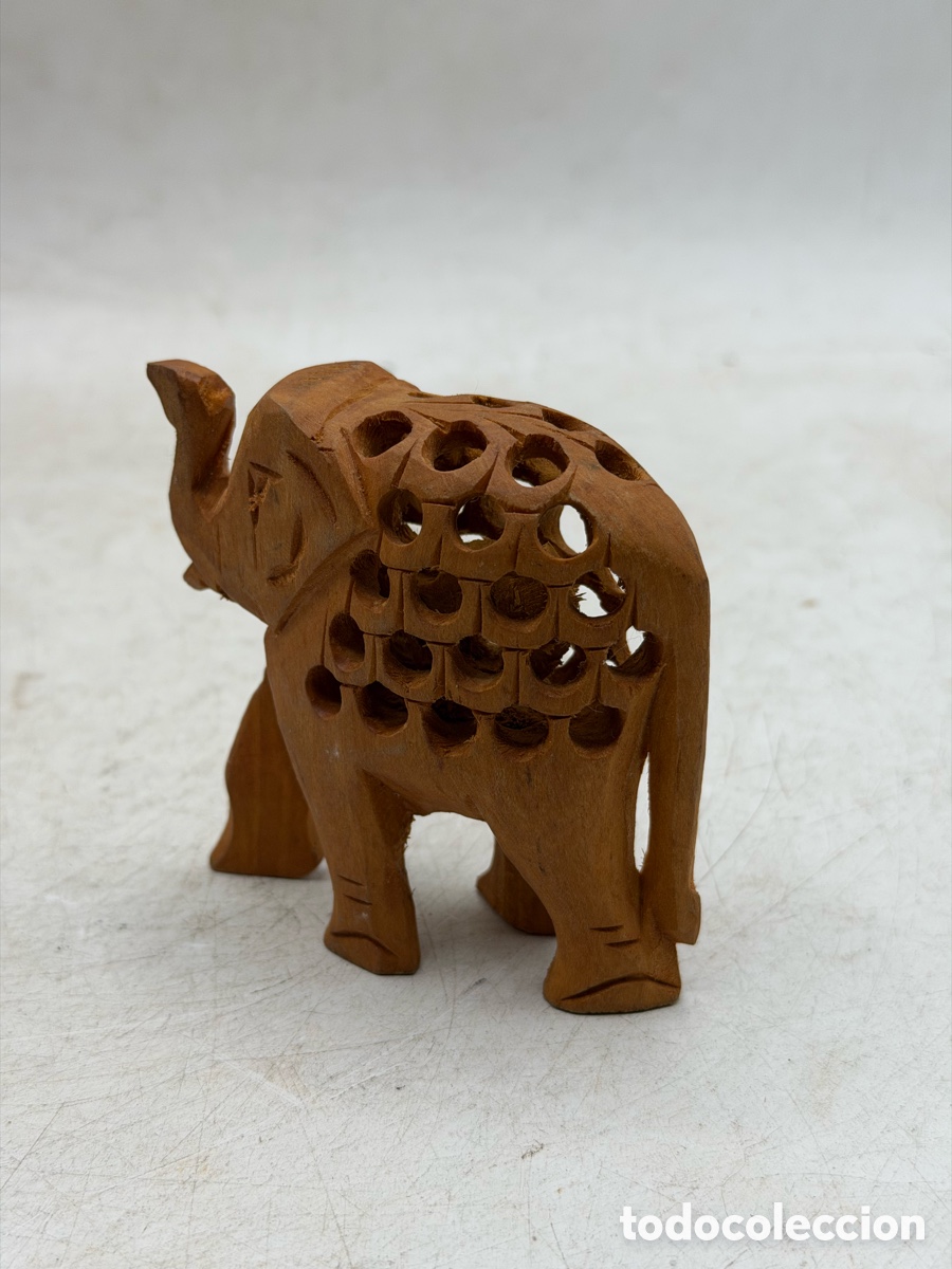 Antig&uuml;edades: Figura de Elefante de Madera - Foto 5