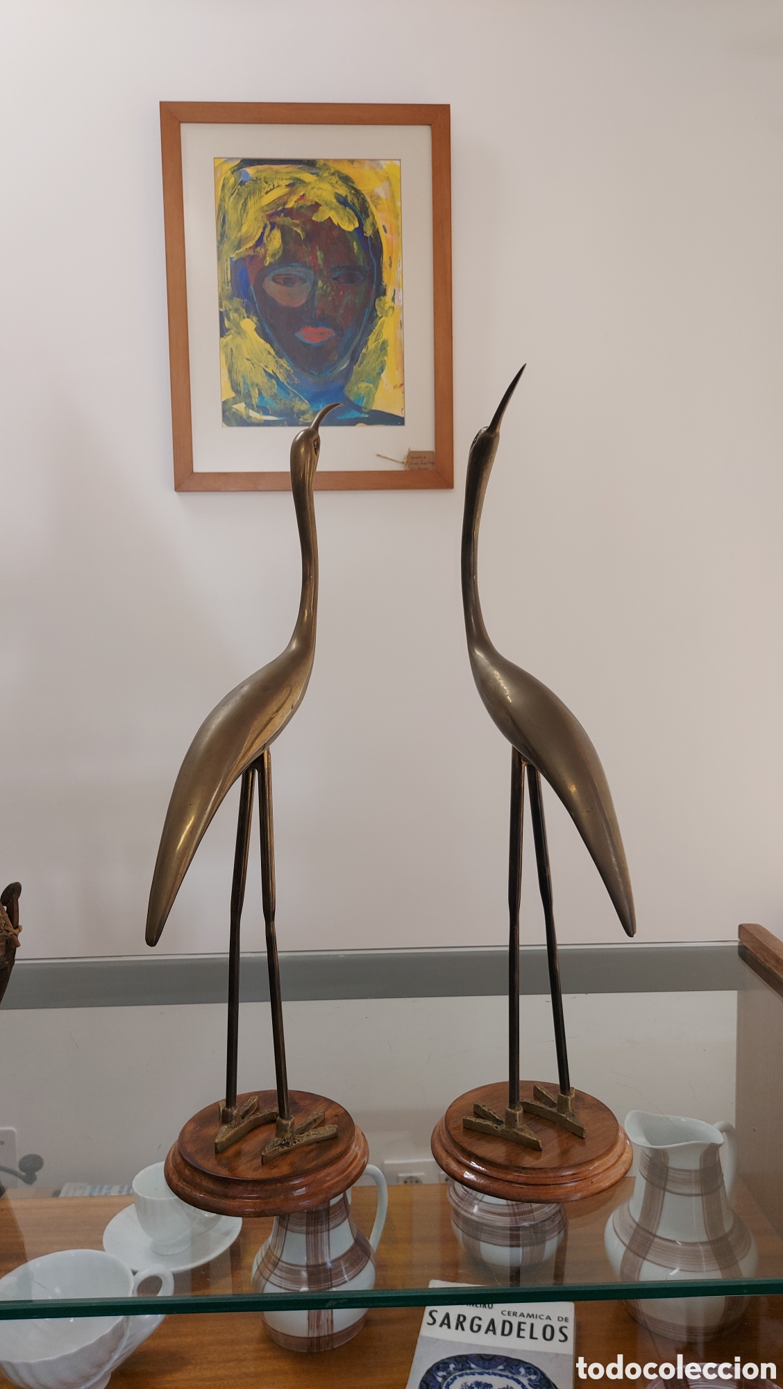 Antig&uuml;edades: Garzas de bronce circa 1960 - Foto 2