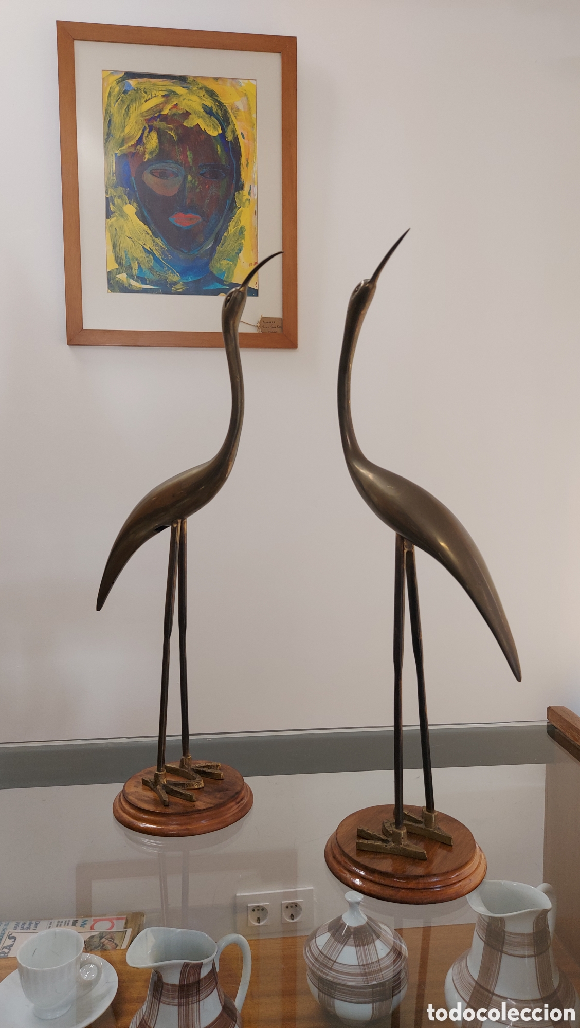 Antig&uuml;edades: Garzas de bronce circa 1960 - Foto 5