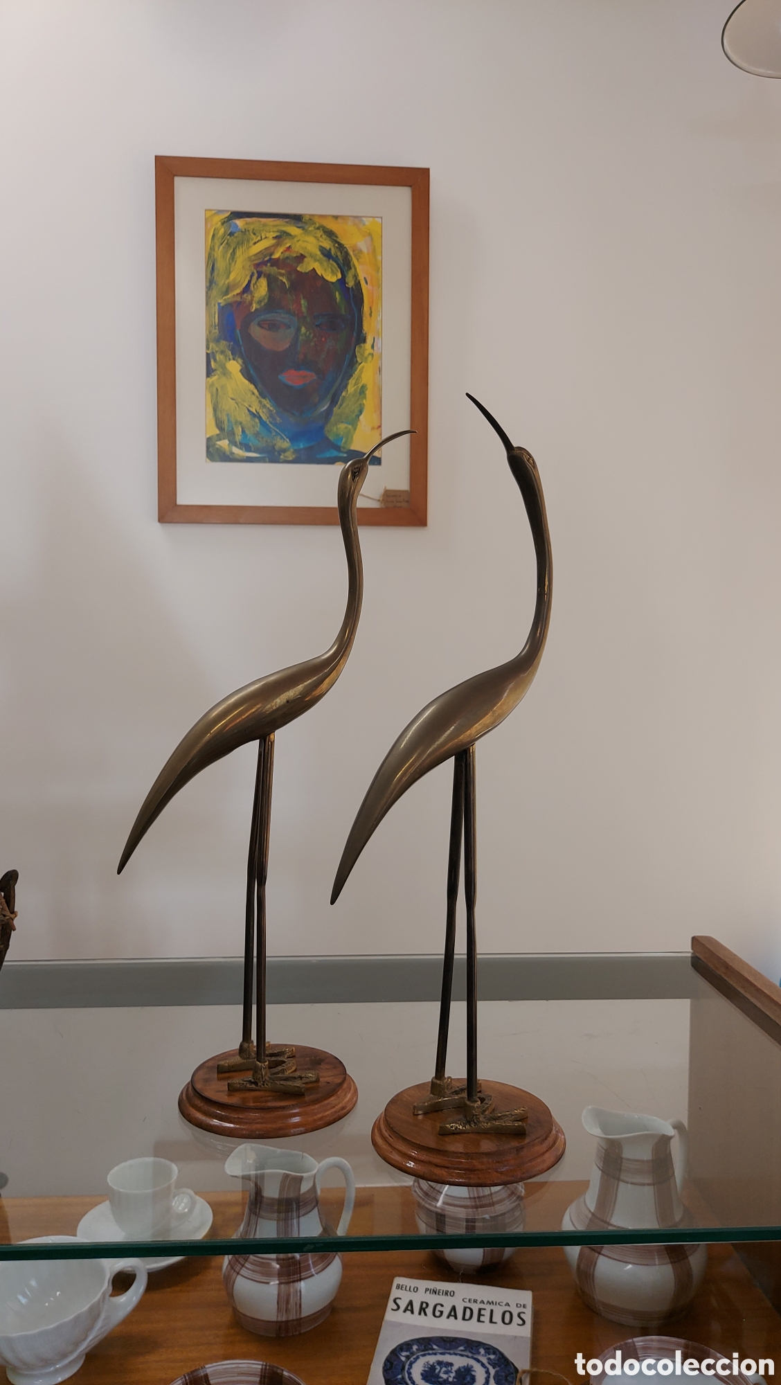 Antig&uuml;edades: Garzas de bronce circa 1960 - Foto 6