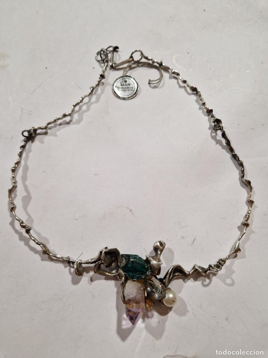 Antig&uuml;edades: Collar de plata y minerales. - Foto 3