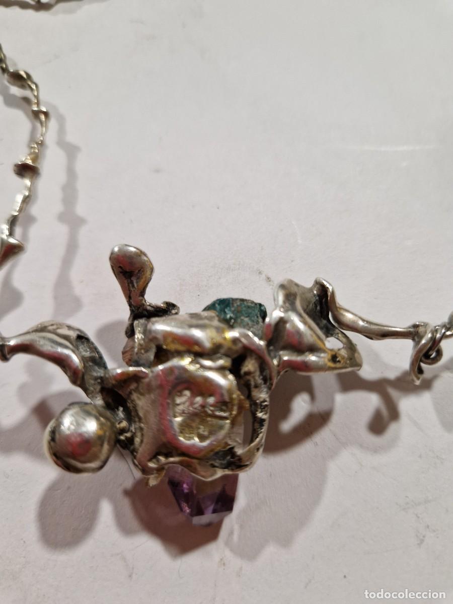 Antig&uuml;edades: Collar de plata y minerales. - Foto 7