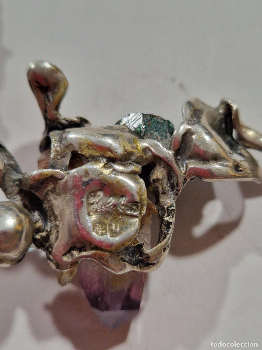Antig&uuml;edades: Collar de plata y minerales. - Foto 9