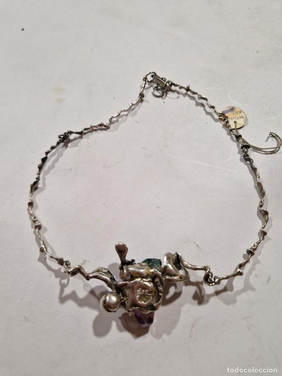 Antig&uuml;edades: Collar de plata y minerales. - Foto 10