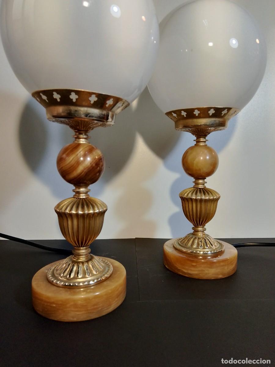 Antig&uuml;edades: pareja de lamparas de mesa- - Foto 4