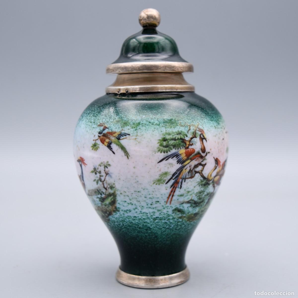 Antig&uuml;edades: Tibor de plata y porcelana - Foto 2