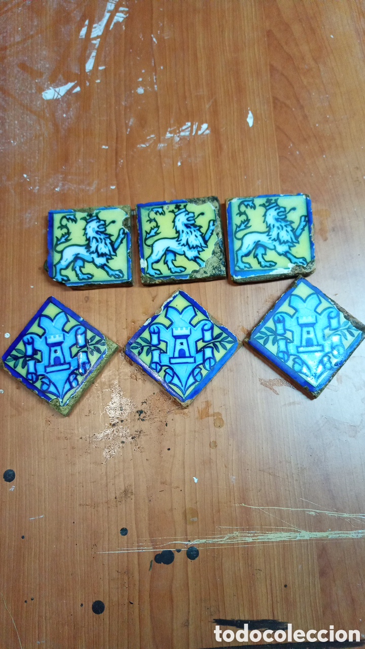 Antig&uuml;edades: Seis azulejos de nolla, Valencia - Foto 1