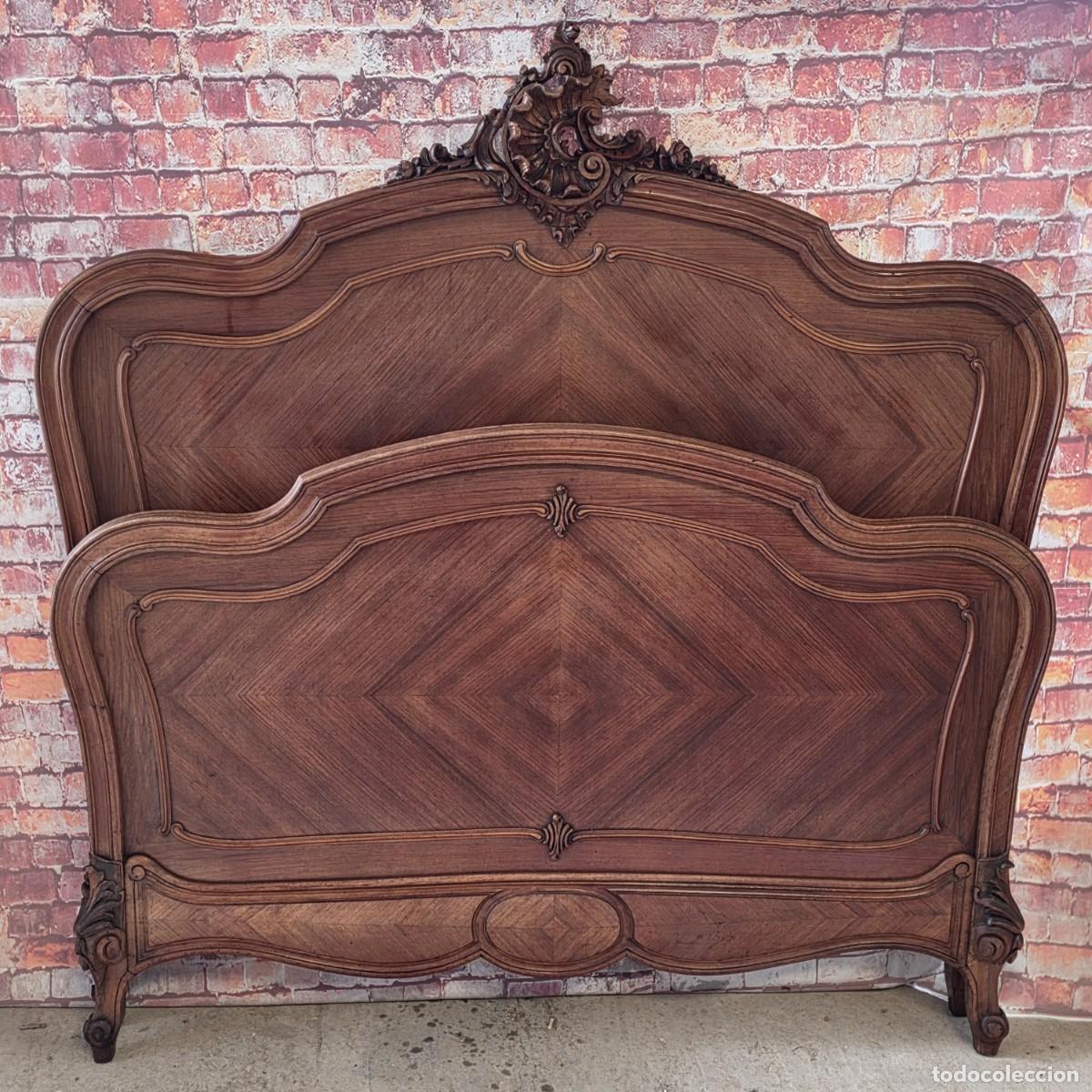 Antig&uuml;edades: Cama antigua de estilo Luis XV - Foto 3