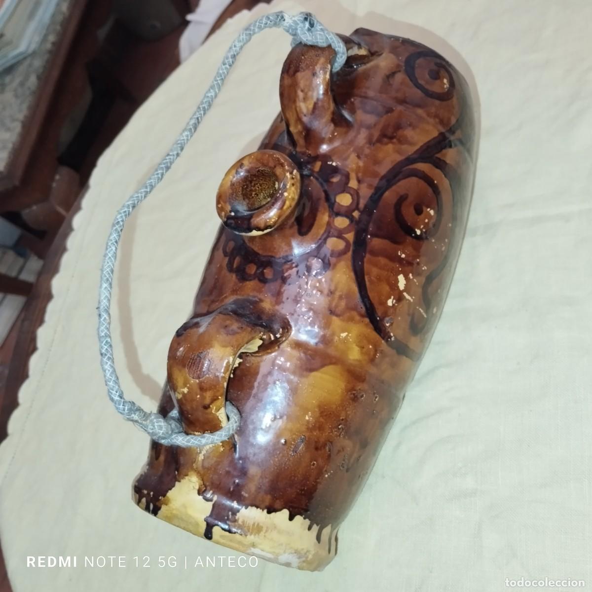 Antig&uuml;edades: CANTIMPLORA DE BARRO CON DECORACION PINTADA - Foto 2