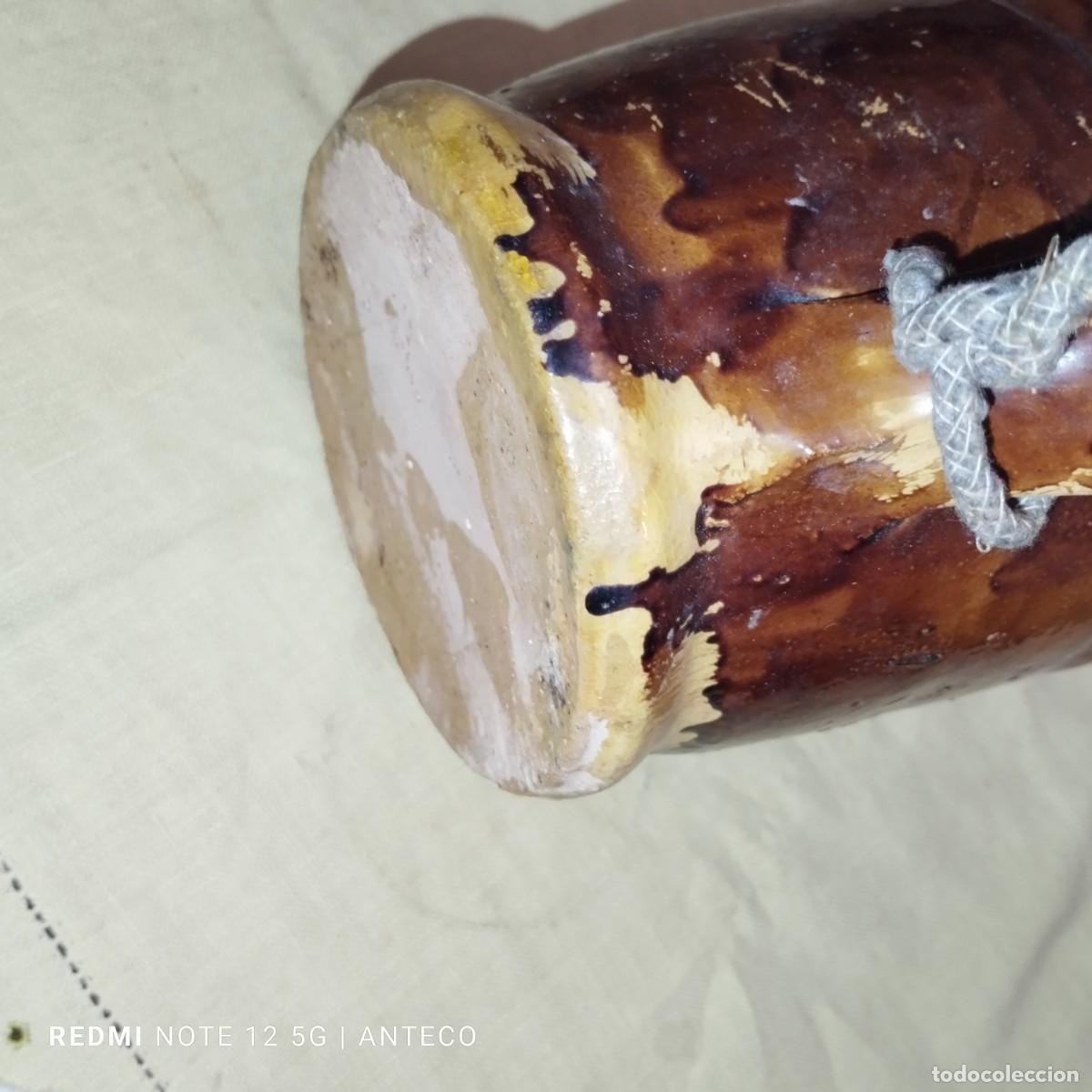 Antig&uuml;edades: CANTIMPLORA DE BARRO CON DECORACION PINTADA - Foto 3