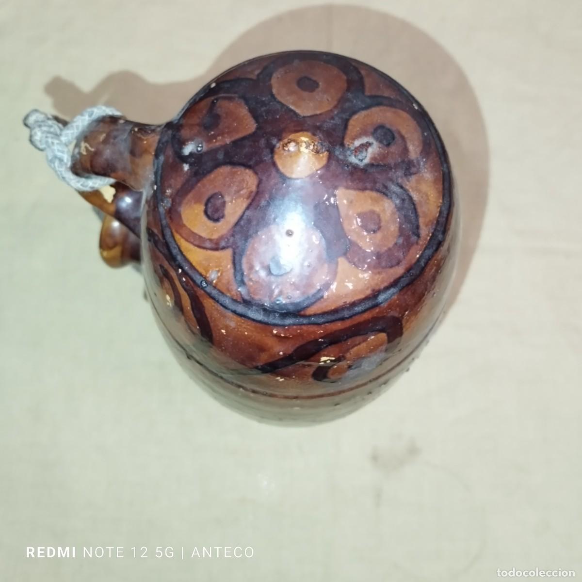 Antig&uuml;edades: CANTIMPLORA DE BARRO CON DECORACION PINTADA - Foto 5