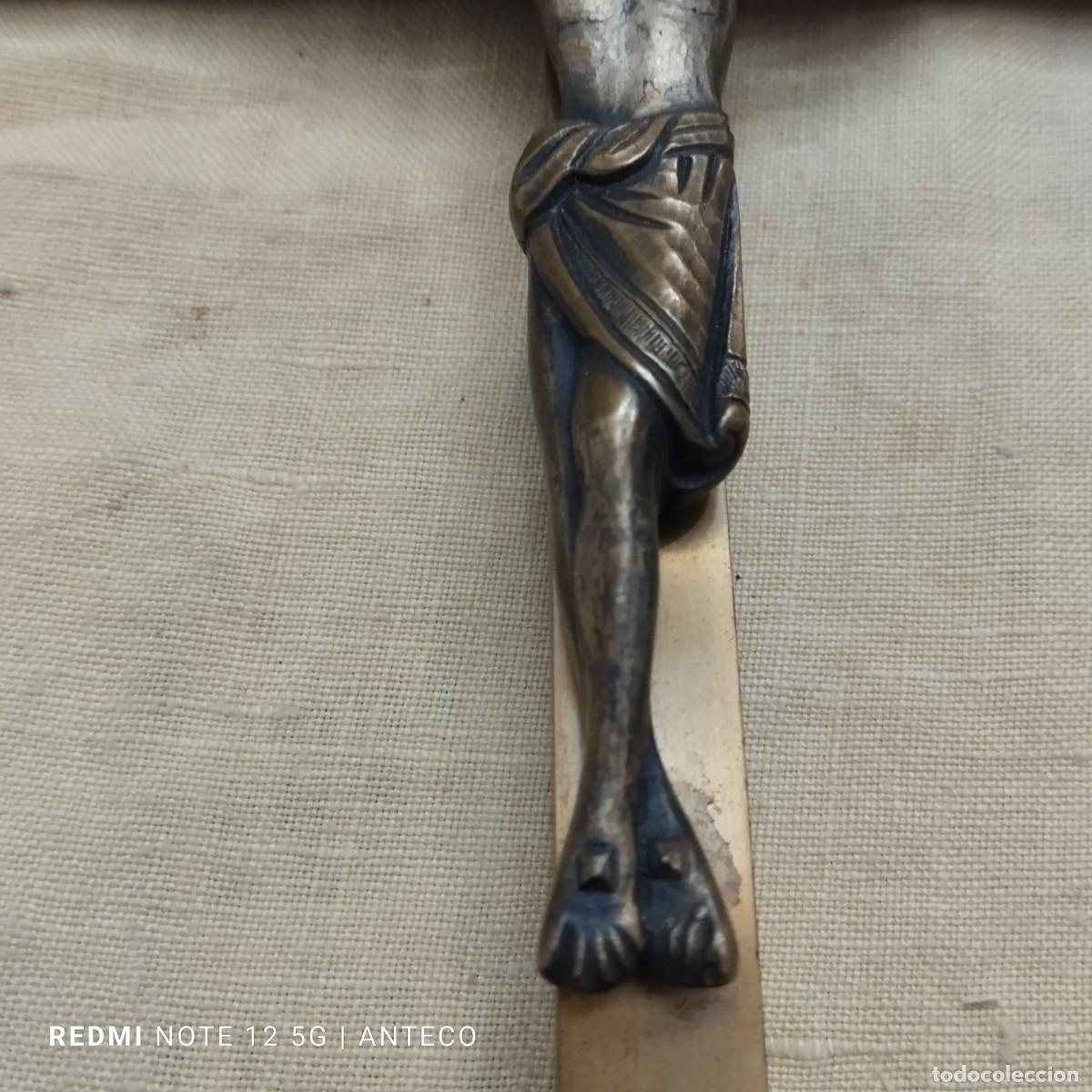 Antig&uuml;edades: CRISTO DE LAT&Oacute;N DE MESA O ALTAR - Foto 5