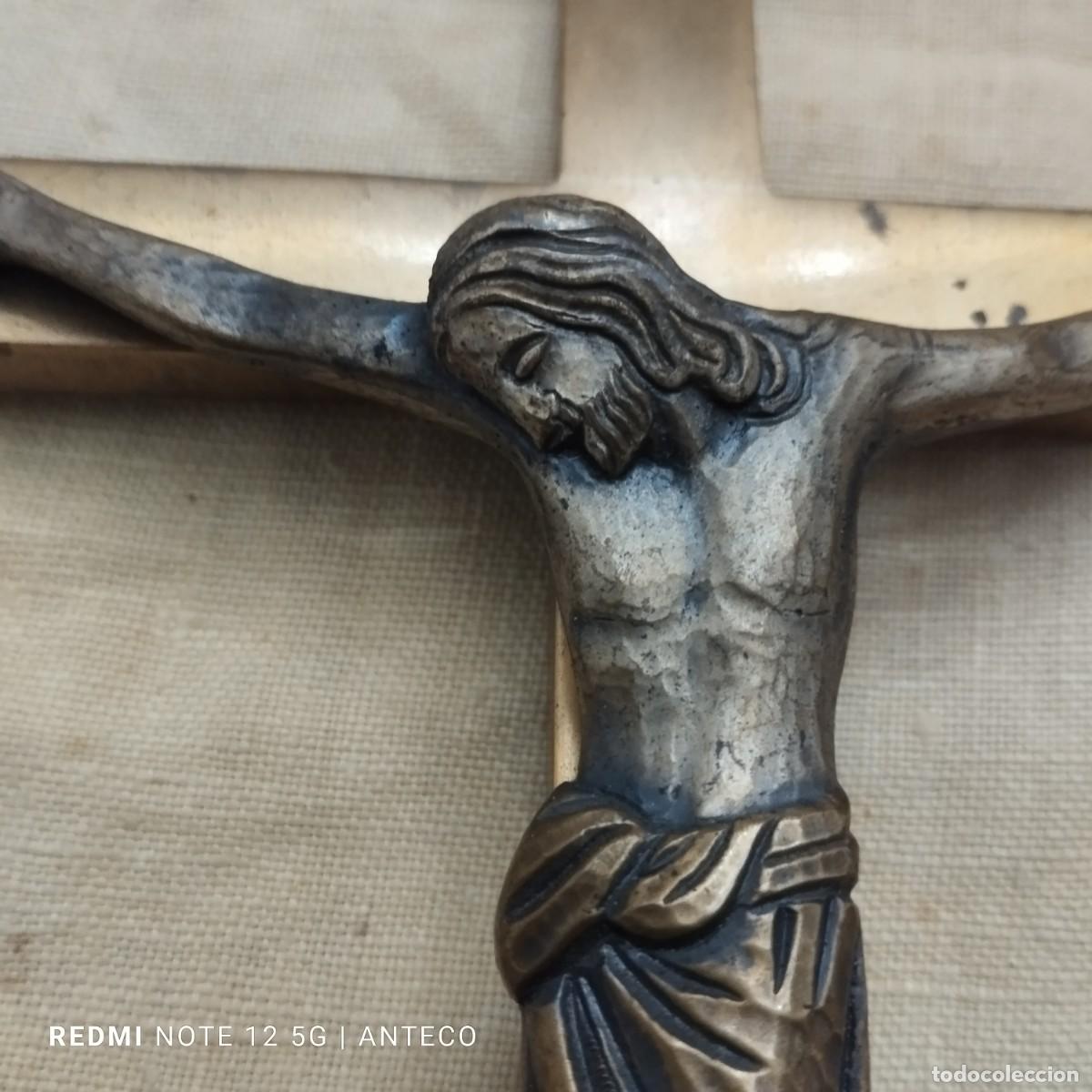 Antig&uuml;edades: CRISTO DE LAT&Oacute;N DE MESA O ALTAR - Foto 7