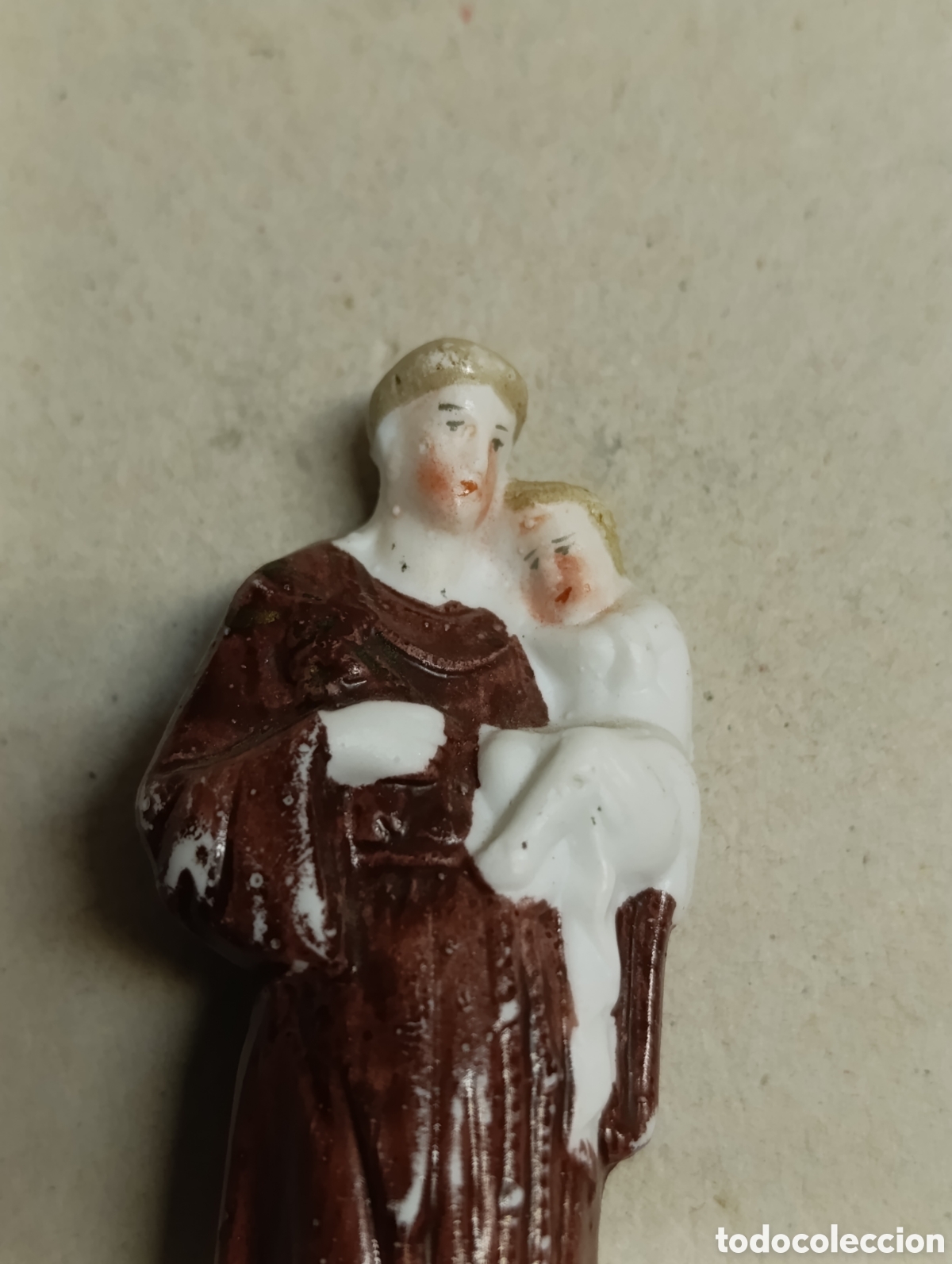 Antig&uuml;edades: SAN ANTONIO EN PORCELANA BISCUIT. - Foto 9