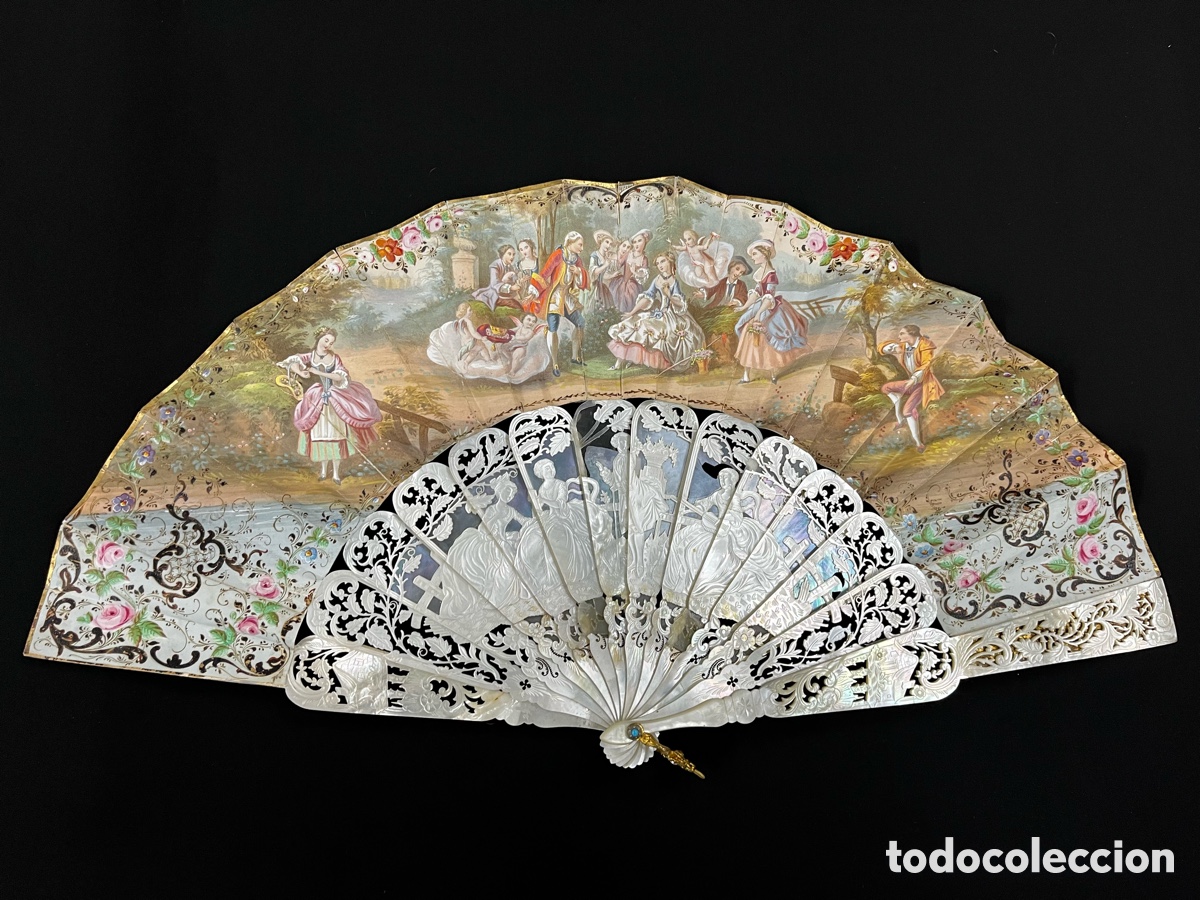 Antig&uuml;edades: Antiguo abanico de n&aacute;car. - Foto 1