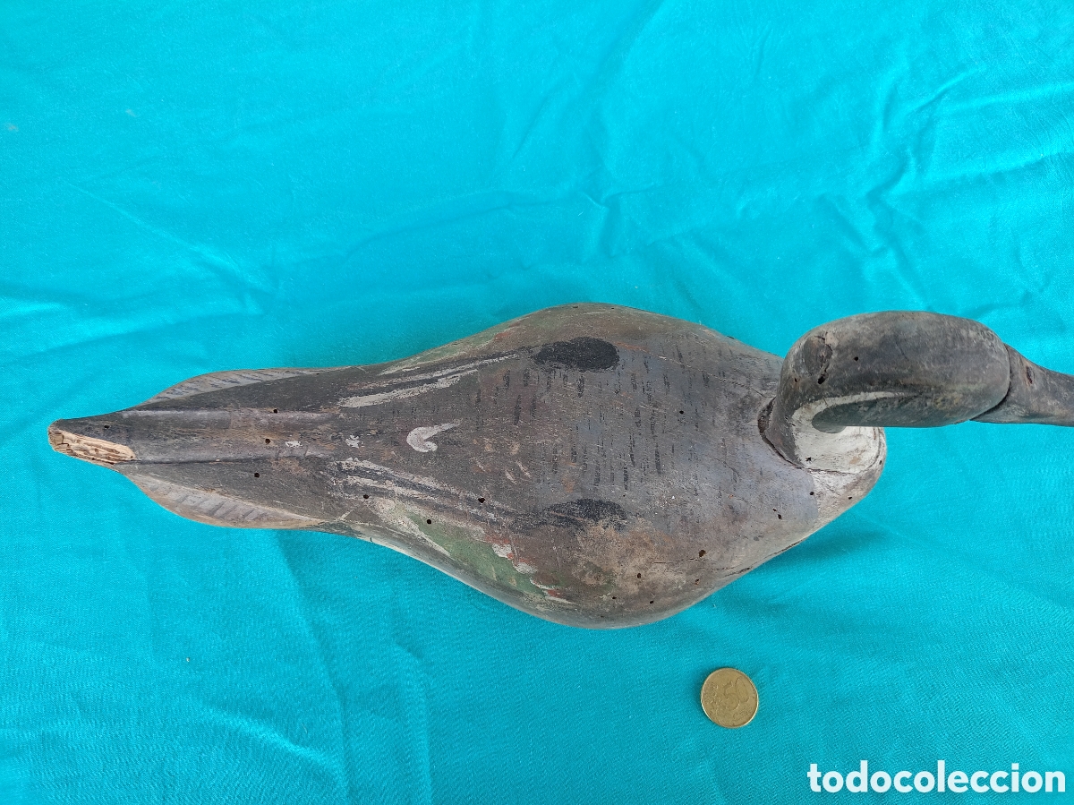 Antig&uuml;edades: SE&Ntilde;UELO, ANTIGUO PATO DE MADERA. ORIGINAL. - Foto 3