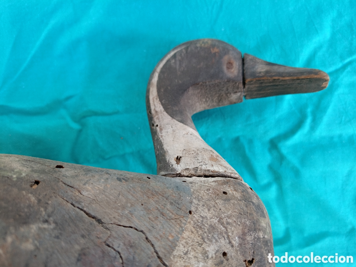 Antig&uuml;edades: SE&Ntilde;UELO, ANTIGUO PATO DE MADERA. ORIGINAL. - Foto 6