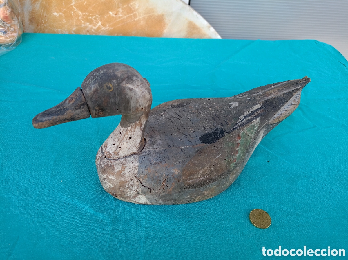 Antig&uuml;edades: SE&Ntilde;UELO, ANTIGUO PATO DE MADERA. ORIGINAL. - Foto 7